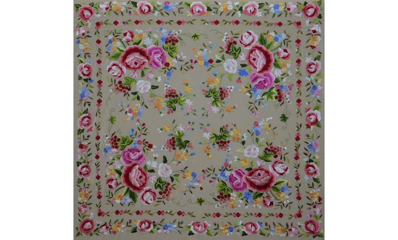 Mantón mano seda 140cm