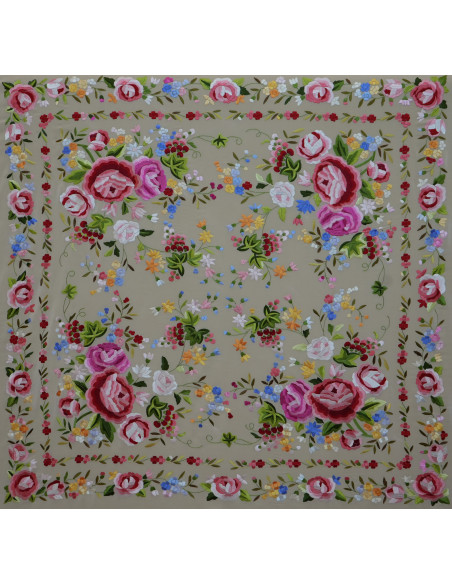 Mantón mano seda 140cm