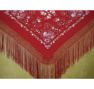 Mantón mano seda 140cm 2