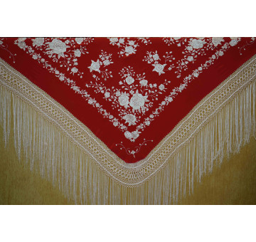 Mantón mano seda 140cm 2