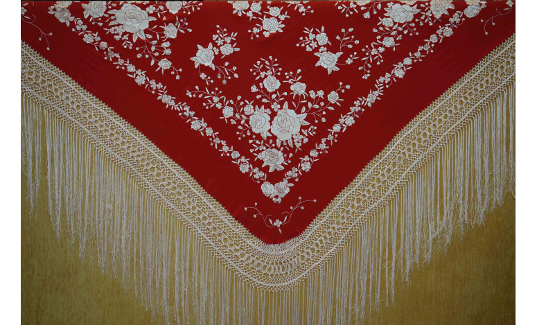 Mantón mano seda 140cm