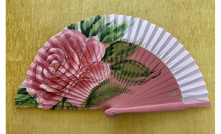 Abanico rosa grande