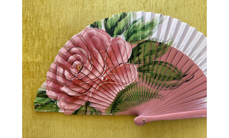 Abanico rosa grande