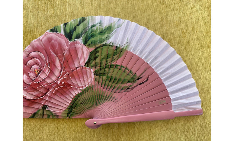 Abanico rosa grande
