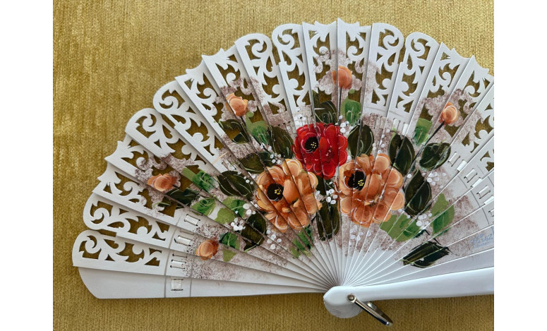 Abanico baraja flores