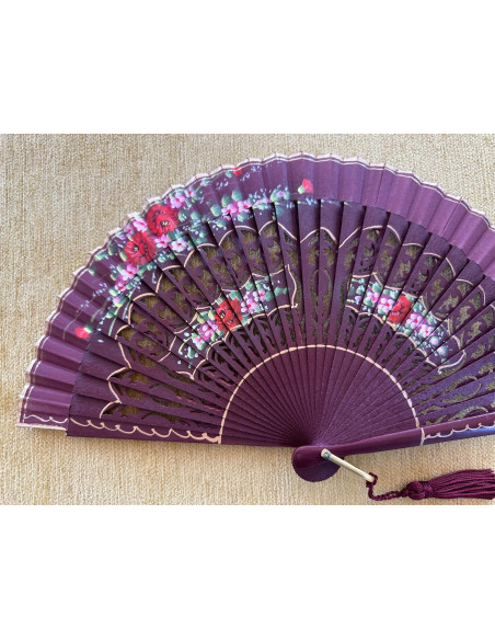 Abanico bolso flores