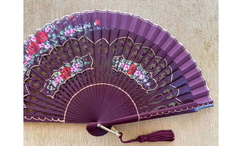 Abanico bolso flores