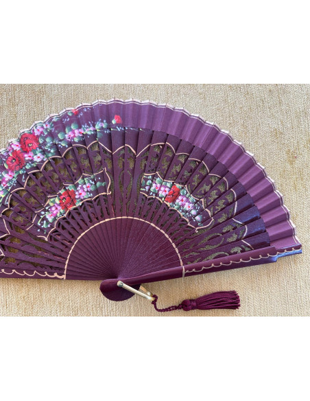 Abanico bolso flores