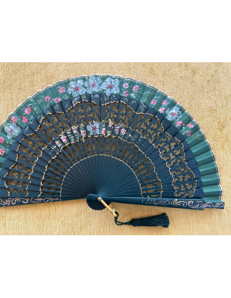 Abanico bolso flores