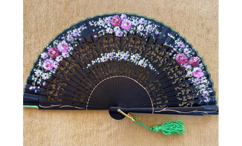 Abanico bolso flores