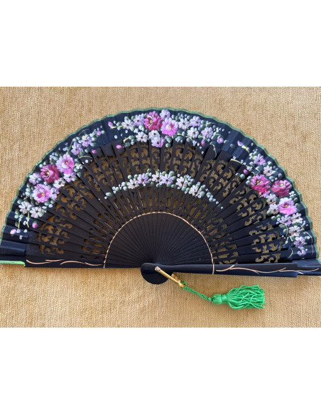 Abanico bolso flores