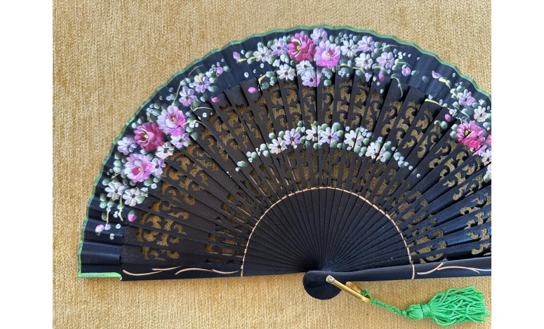 Abanico bolso flores