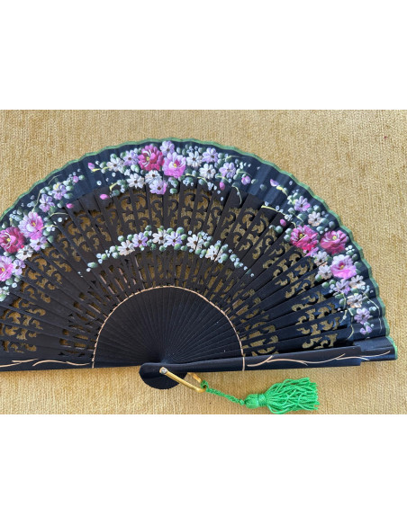 Abanico bolso flores