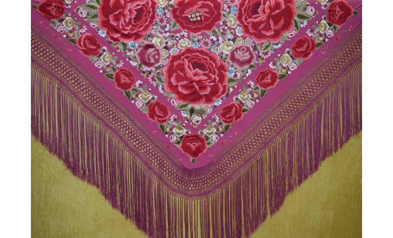Mantón mano seda 140cm
