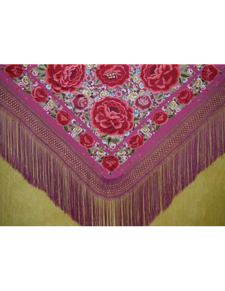 Mantón mano seda 140cm