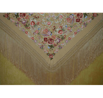 Mantón mano seda 140cm