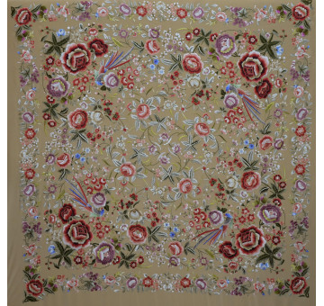 Mantón mano seda 140cm 2