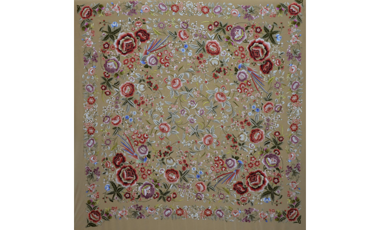 Mantón mano seda 140cm