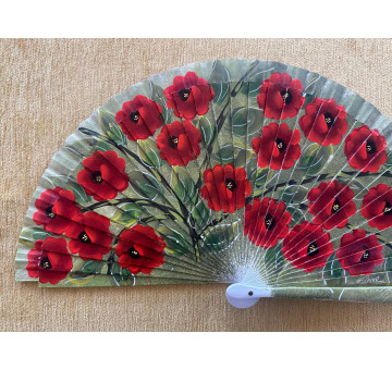 Abanico flores rojas 2