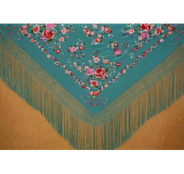 Mantón mano seda 140cm 2