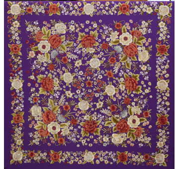 Mantón mano seda 140cm 2