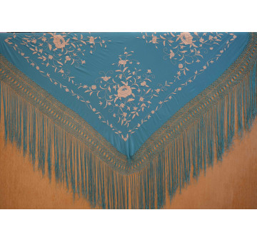 Mantón mano seda 140cm 2