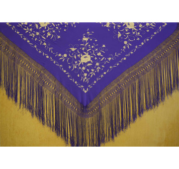 Mantón mano seda 140cm 2