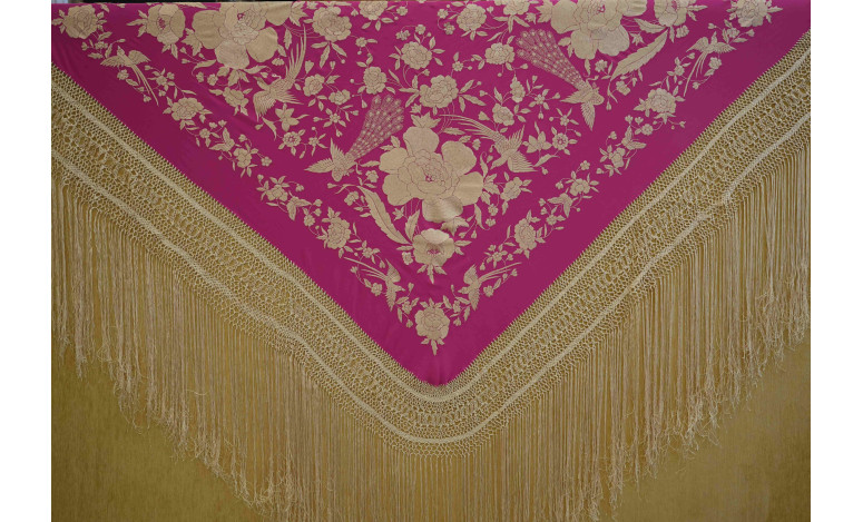 Mantón mano seda 140cm