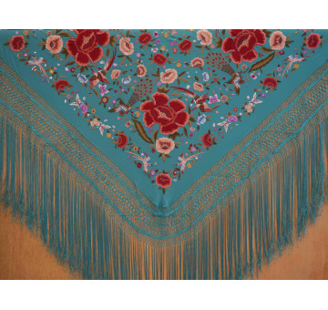 Mantón mano seda 140cm 2