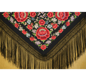 Mantón mano seda 140cm 2