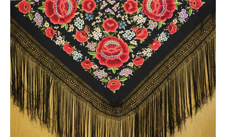 Mantón mano seda 140cm