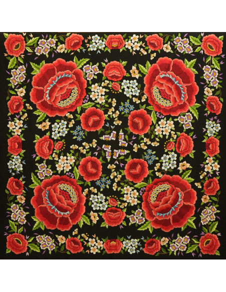 Mantón mano seda 140cm