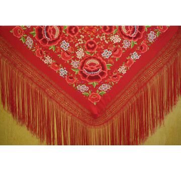 Mantón mano seda 140cm 2