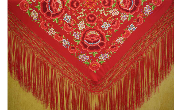 Mantón mano seda 140cm