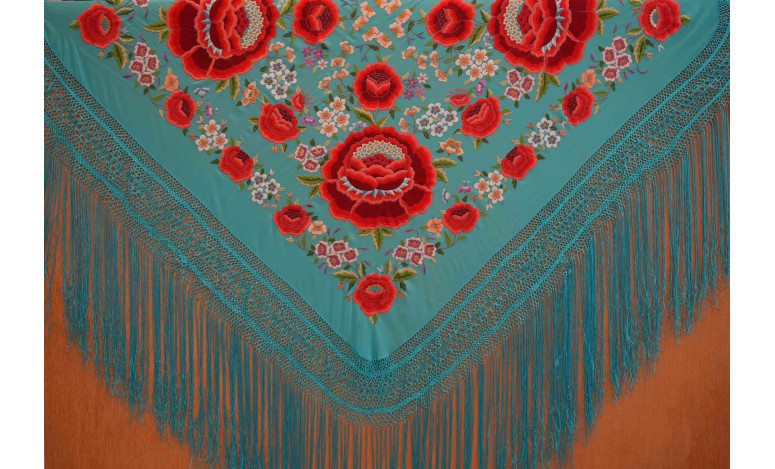 Mantón mano seda 140cm