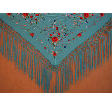 Mantón mano seda 115cm 2