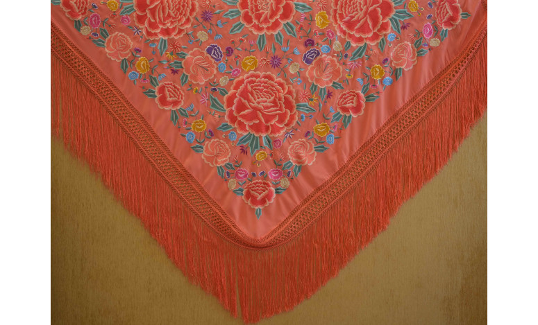 Mantón bordado a máquina 150cm