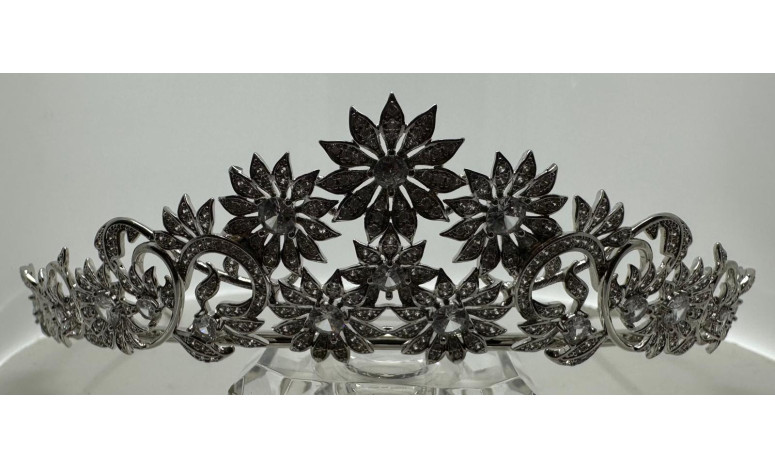 Tiara rodio flores