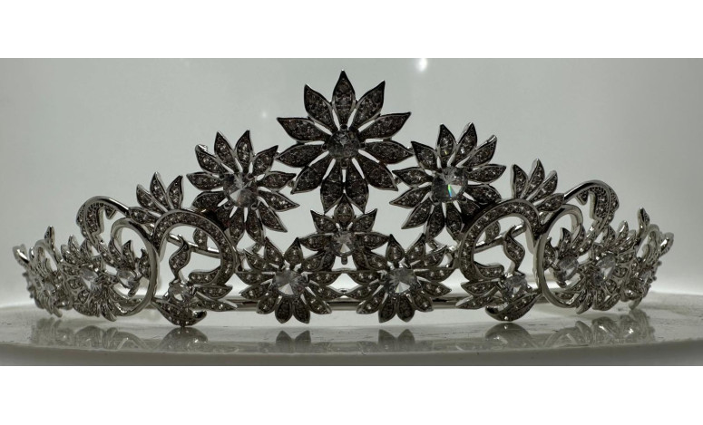 Tiara rodio flores
