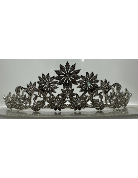 Tiara rodio flores