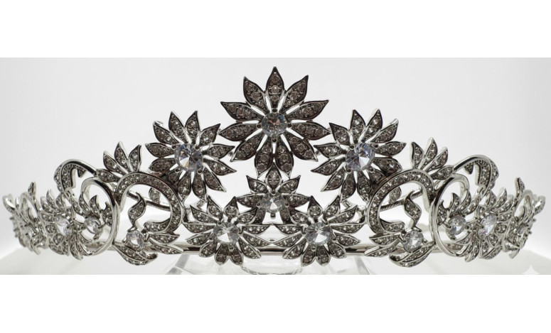 Tiara rodio flores