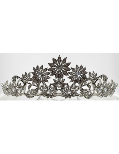 Tiara rodio flores