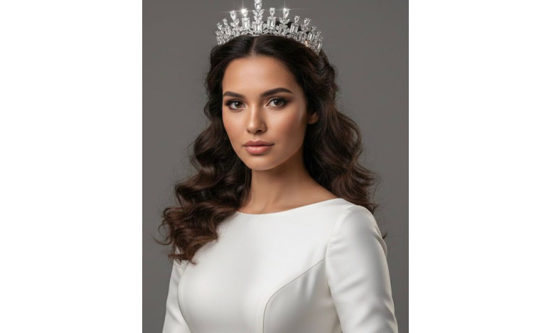 Tiara rodio lágrimas cristal
