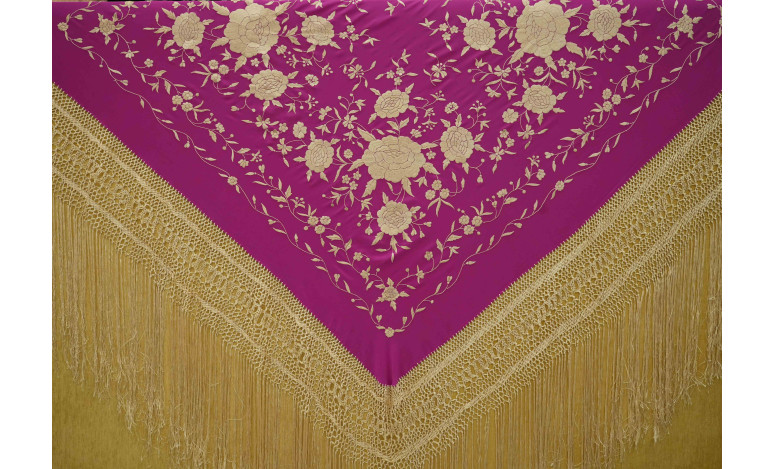 Mantón mano seda 140cm