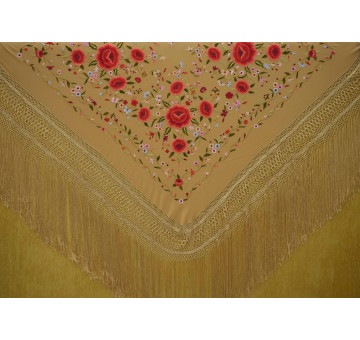 Mantón mano seda 140cm 2