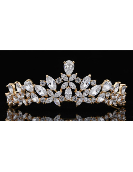 Tiara rodio dorada