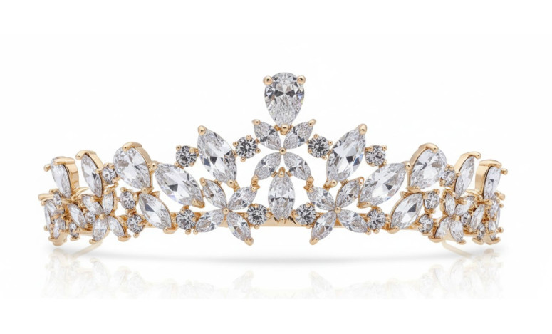 Tiara rodio dorada
