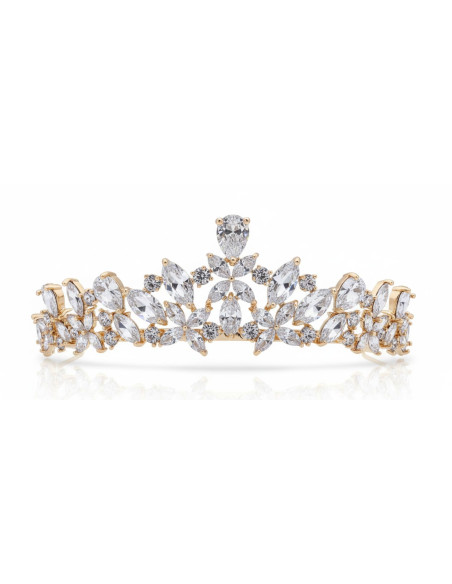 Tiara rodio dorada
