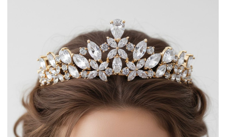 Tiara rodio dorada