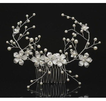 Aplique flores rodio